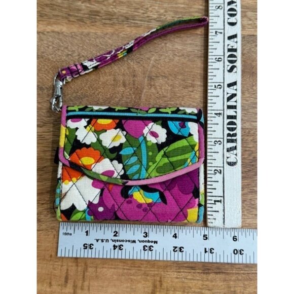 Vera Bradley Va Va Bloom Print Retired Pattern Trifold Wristlet Wallet Flap Snap - Picture 2 of 8